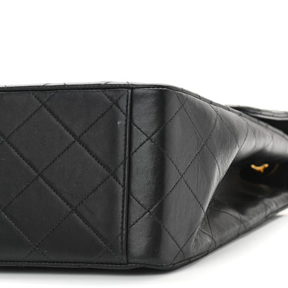 Chanel Lambskin Quilted XL Jumbo Single Flap Black 11 of 12