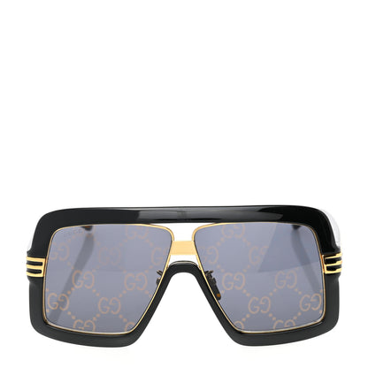 Gucci Acetate Shield GG0900S Sunglasses Black 2 of 8