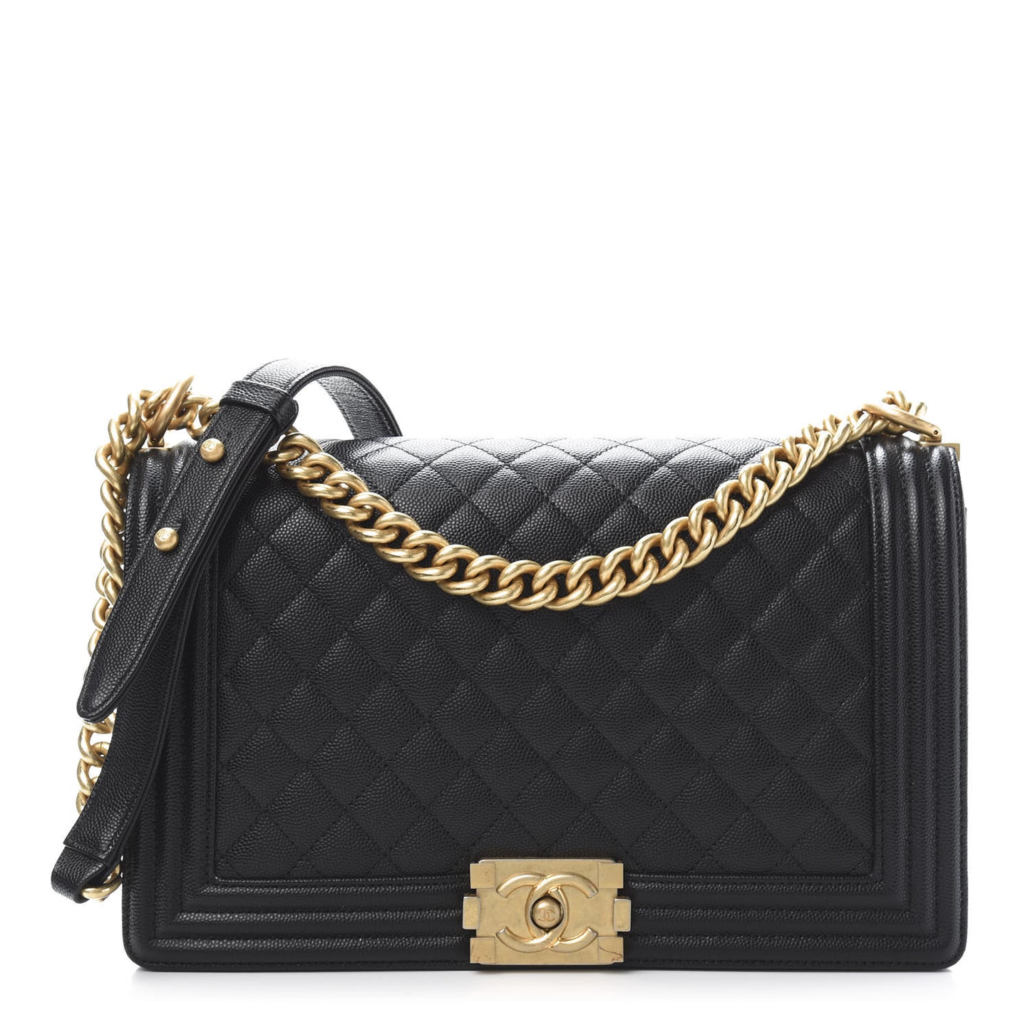 Caviar Quilted New Medium Boy Flap Black