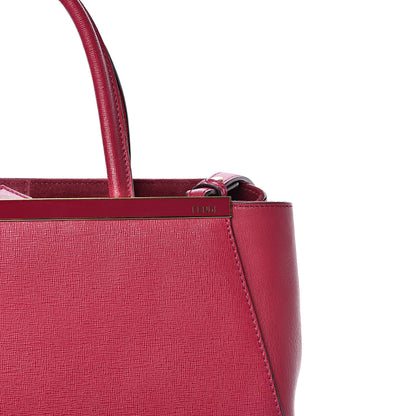 Fendi Vitello Elite Flamingo Regular 2Jours Tote Amarena 10 of 11