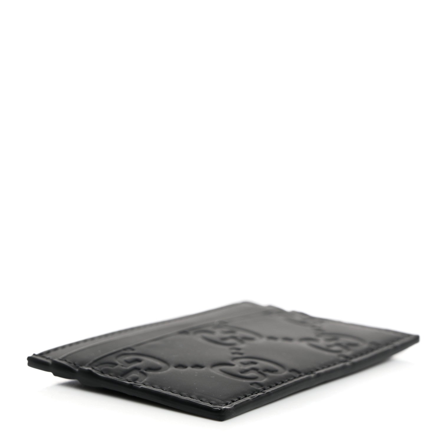 Gucci Rubber Effect GG Embossed Card Holder Black 4 of 7