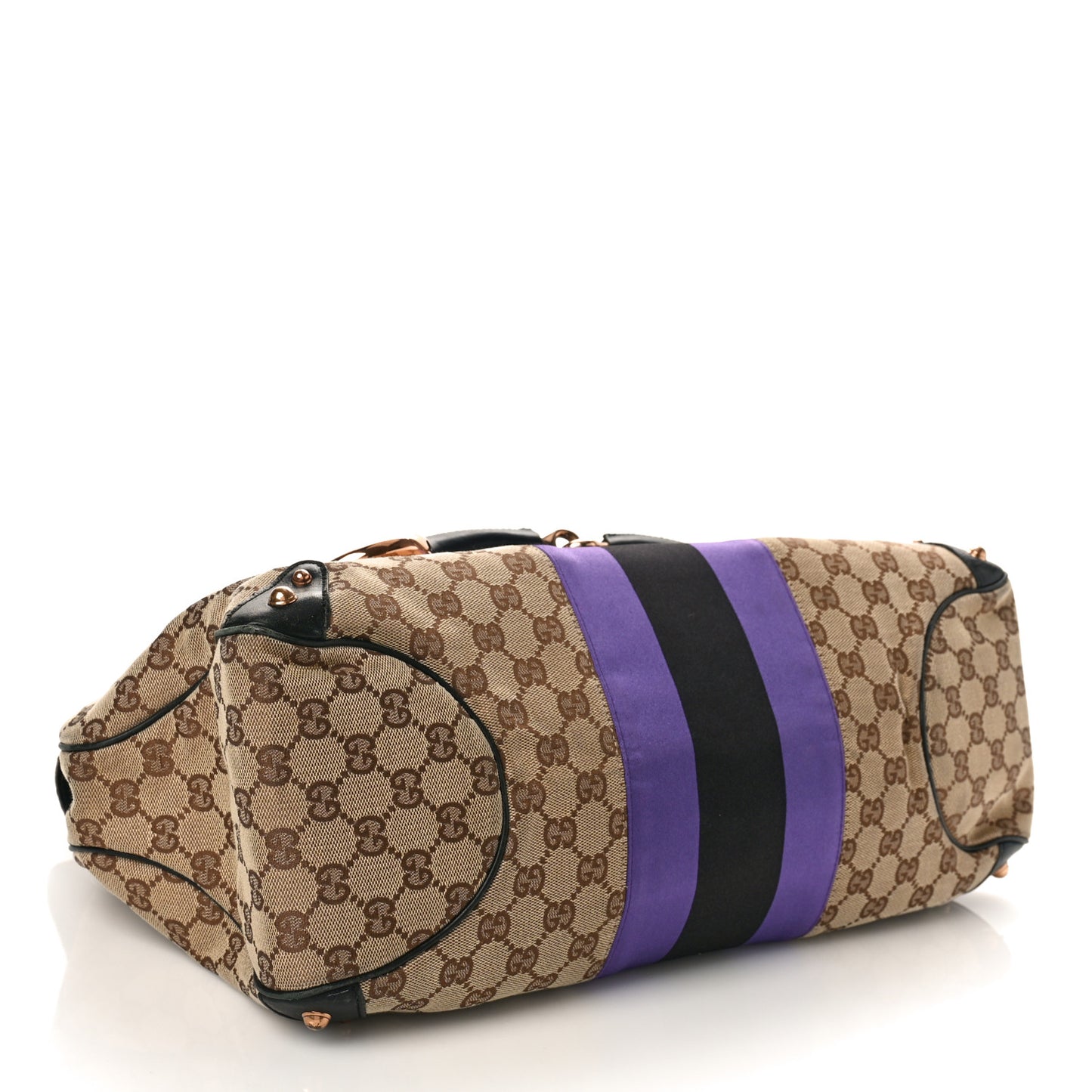 Monogram Horsebit Web Tom Ford Tote Brown Purple