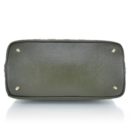 Christian Dior Coated Canvas Cannage Small Panarea Tote Olive 5 of 9