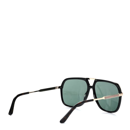 Gucci Squared Aviator GG Sunglasses GG0200S Black 3 of 6