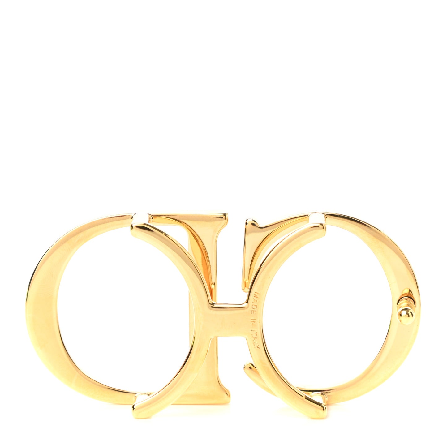 Metal CD Icon Belt Buckle Gold
