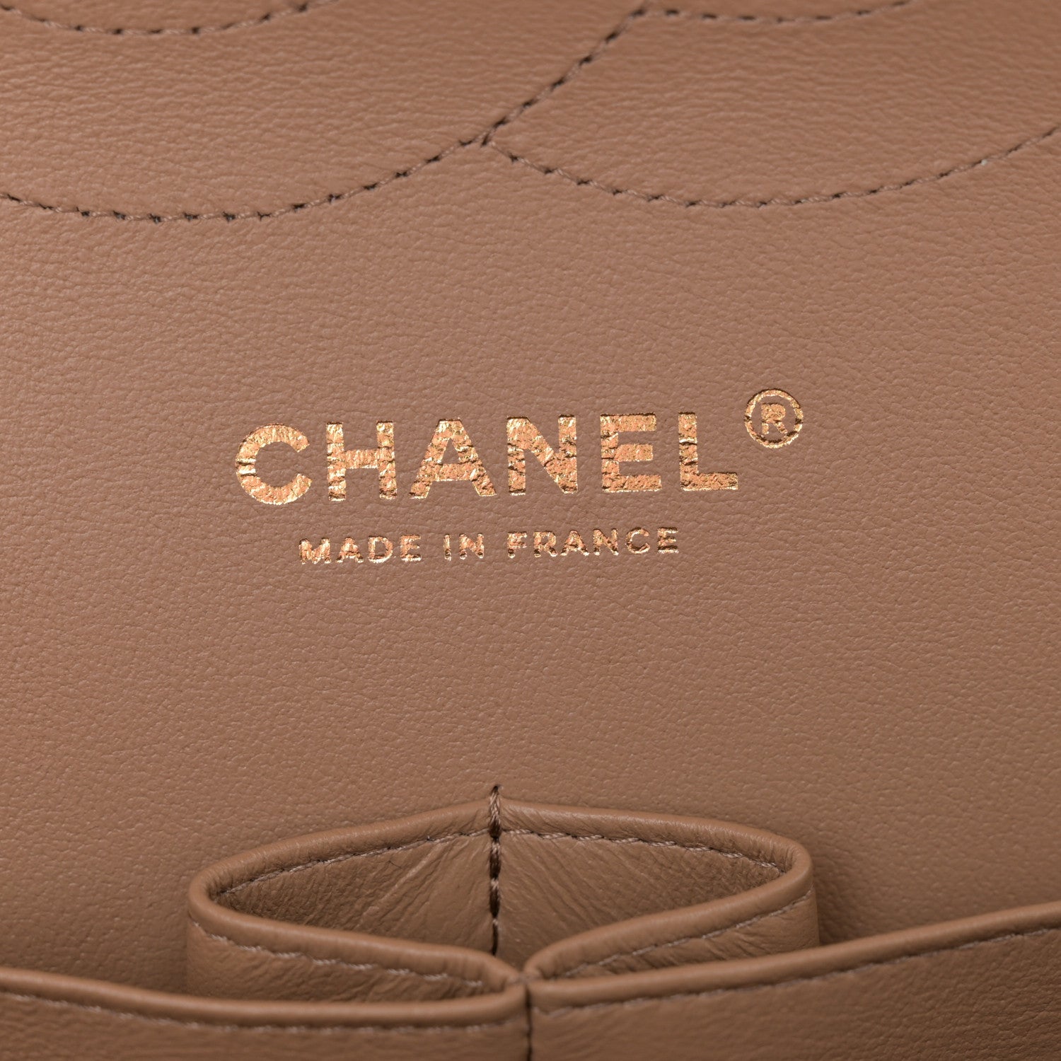 Chanel Lambskin Quilted Jumbo Double Flap Dark Beige 6 of 11
