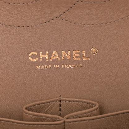 Chanel Lambskin Quilted Jumbo Double Flap Dark Beige 6 of 11