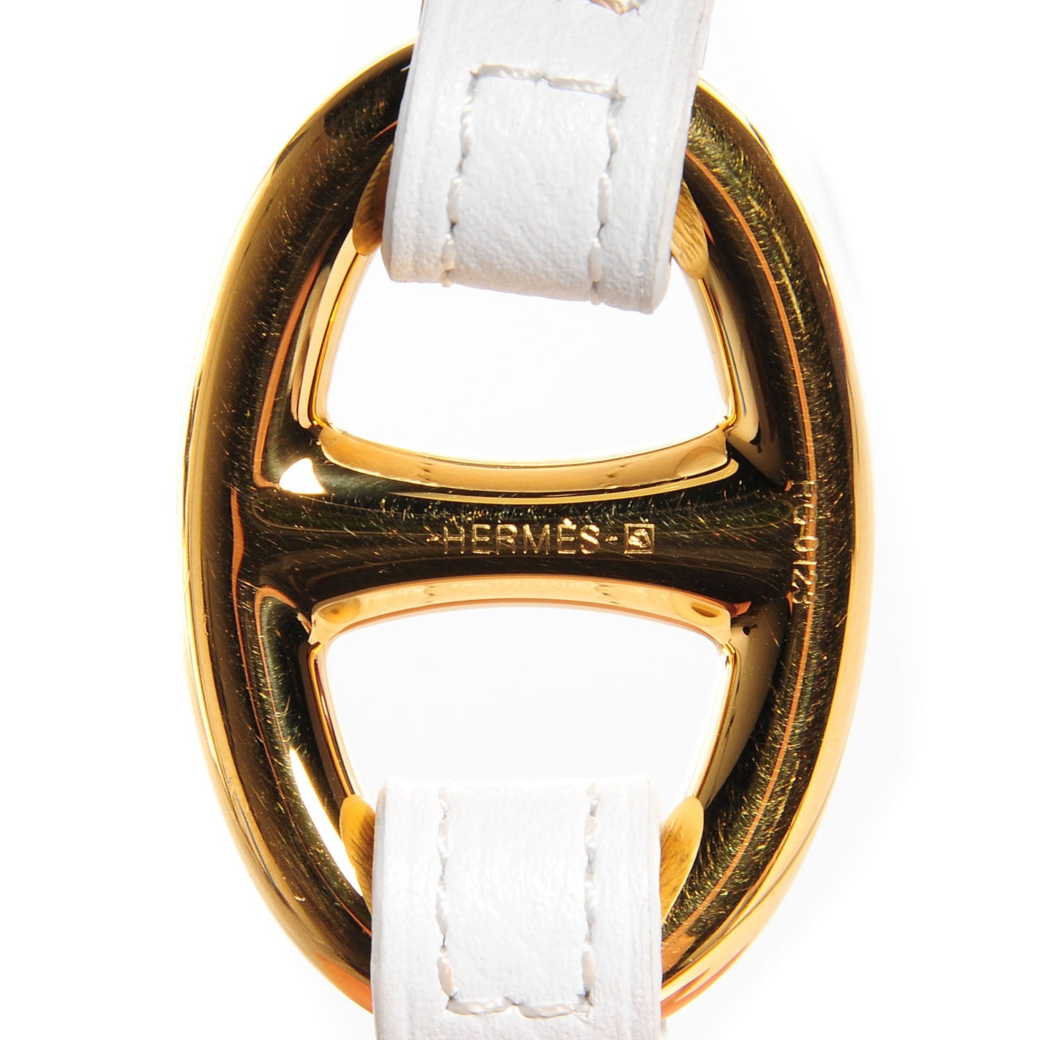 Hermes Epsom Granville Double Tour Bracelet S White 6 of 6