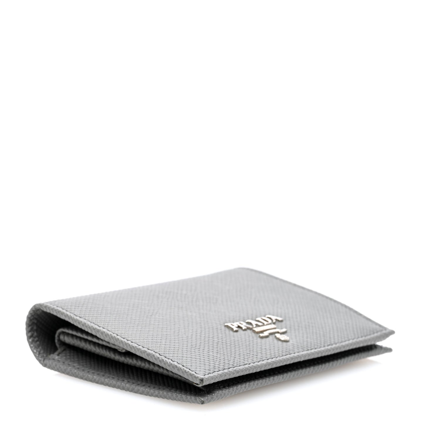 Saffiano Metal Compact Snap Bi-Fold Wallet Marmo
