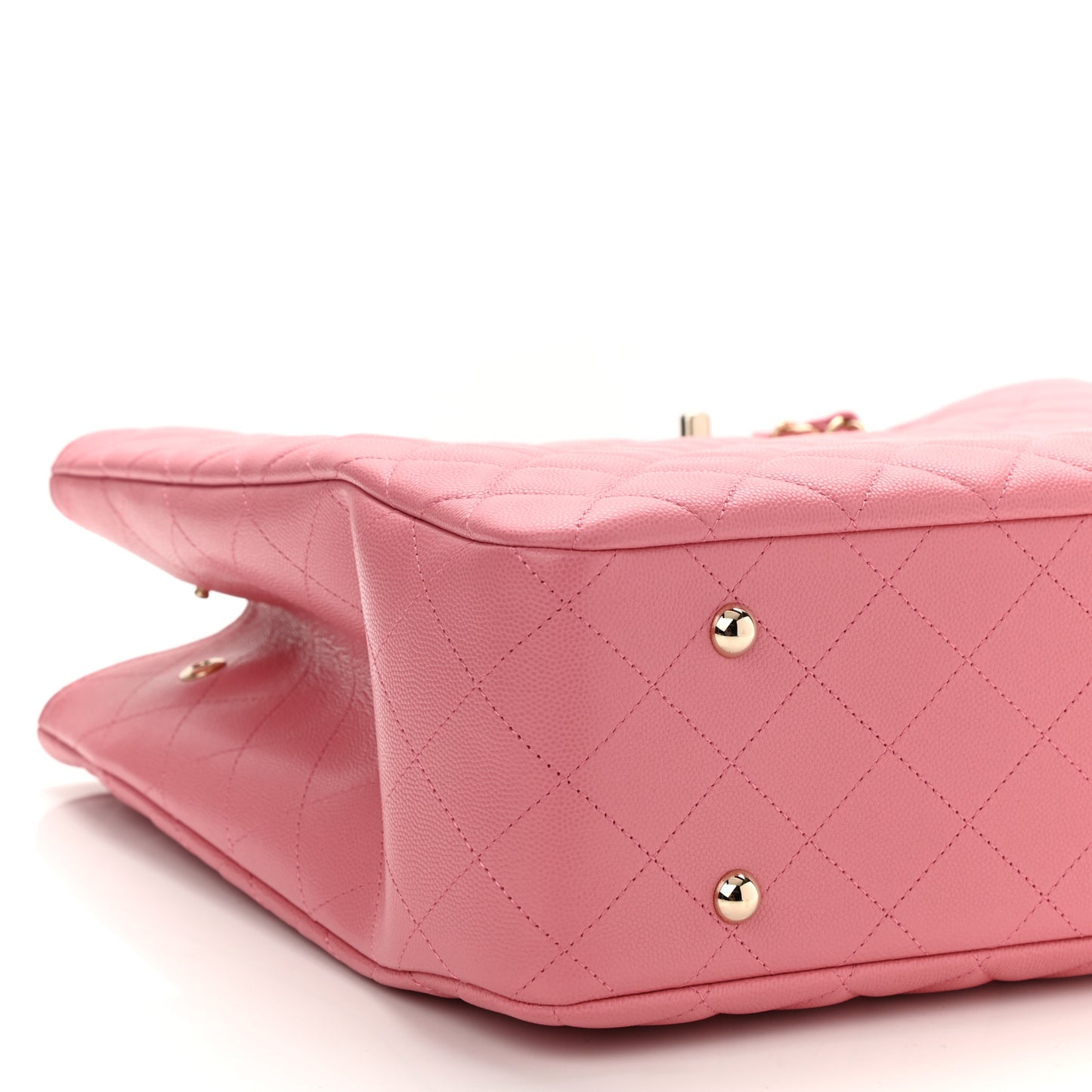 Caviar Quilted Large Shopping Tote Pink
