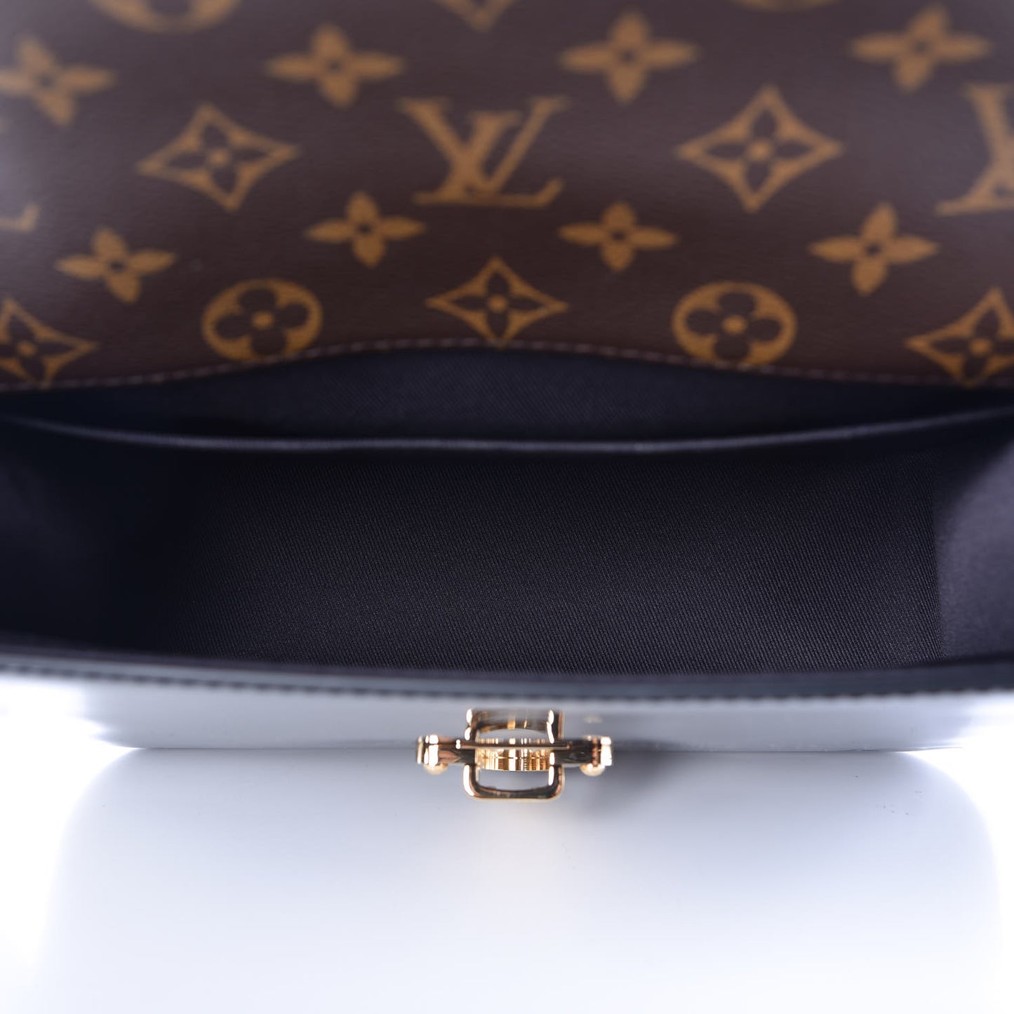 Patent Calfskin Monogram Cherrywood BB Black