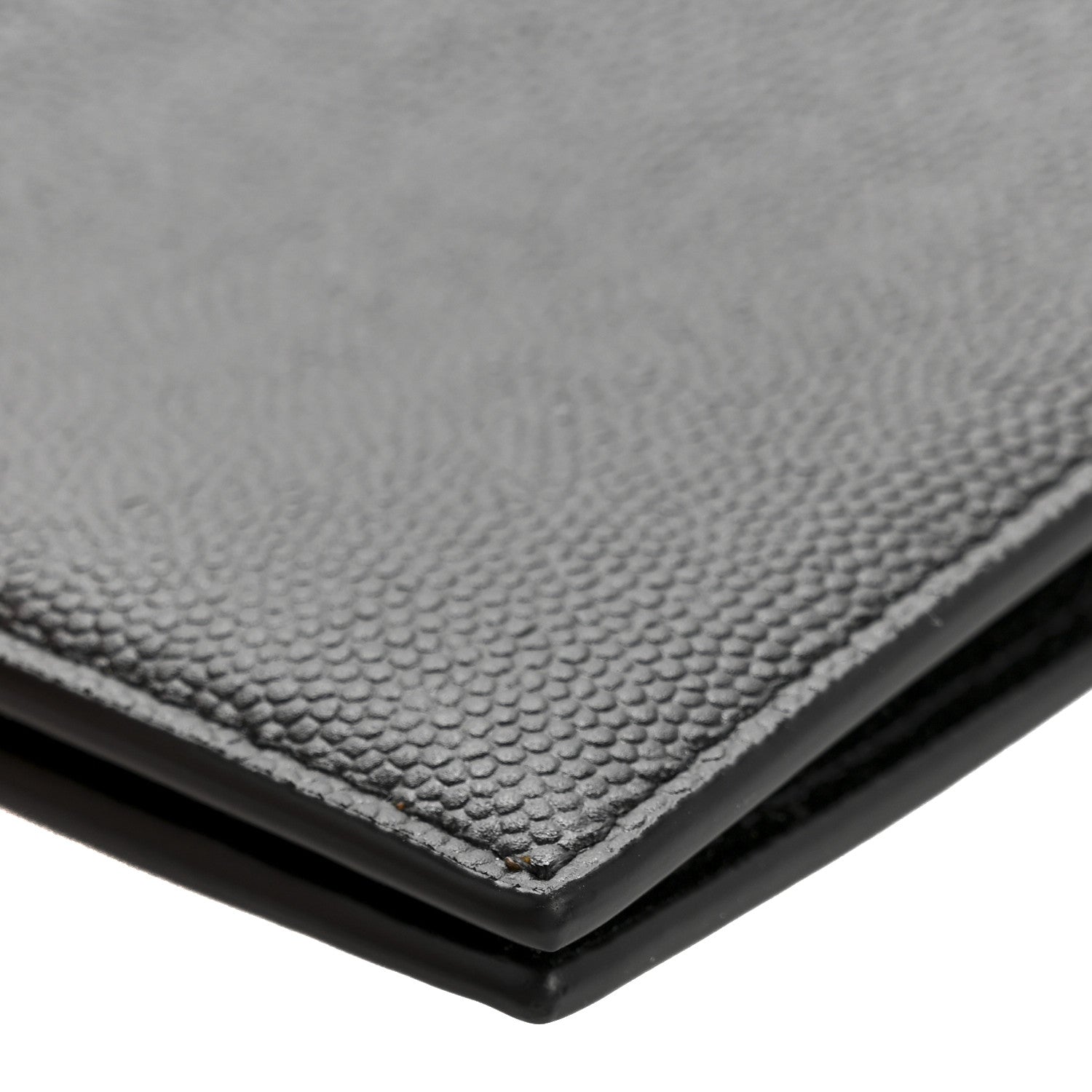 Saint Laurent Grain De Poudre Monogram Monochrome East West Cassandre Bifold Wallet Black 17 of 18