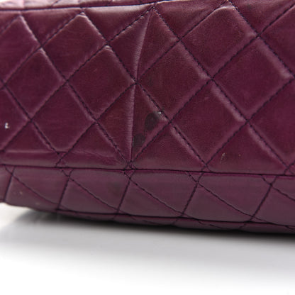 Chanel Lambskin Quilted Jumbo Single Flap Purple 13 of 15
