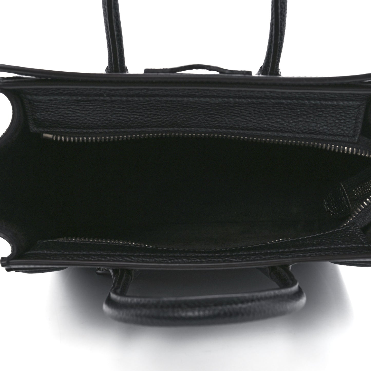 Drummed Calfskin Nano Luggage Black
