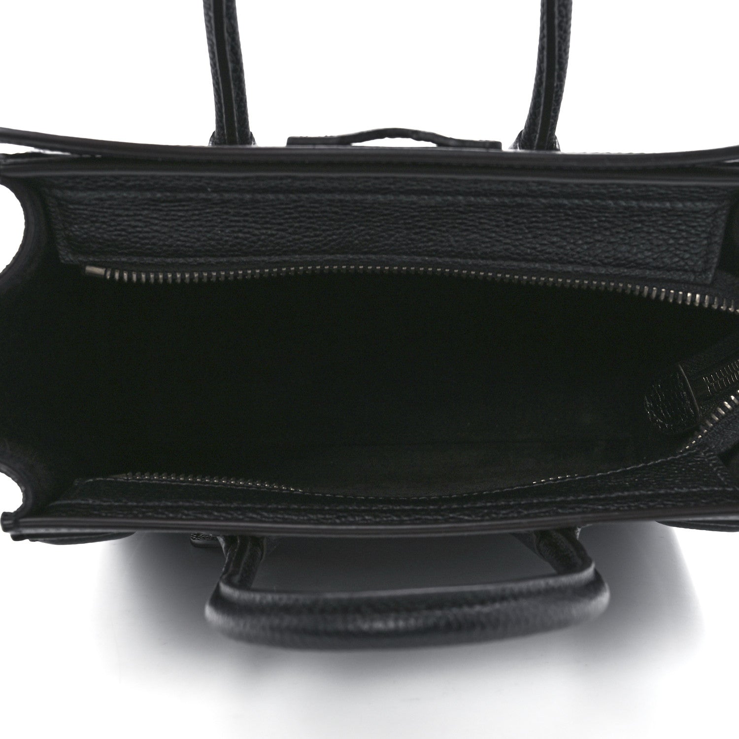 Celine Drummed Calfskin Nano Luggage Black 5 of 12