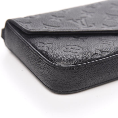 Louis Vuitton Empreinte Pochette Felicie Chain Wallet Black 8 of 9