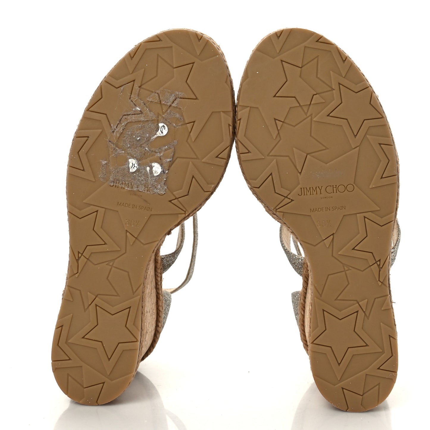 Glitter Rope Cork Alanah 105 Wedge 38.5 Silver