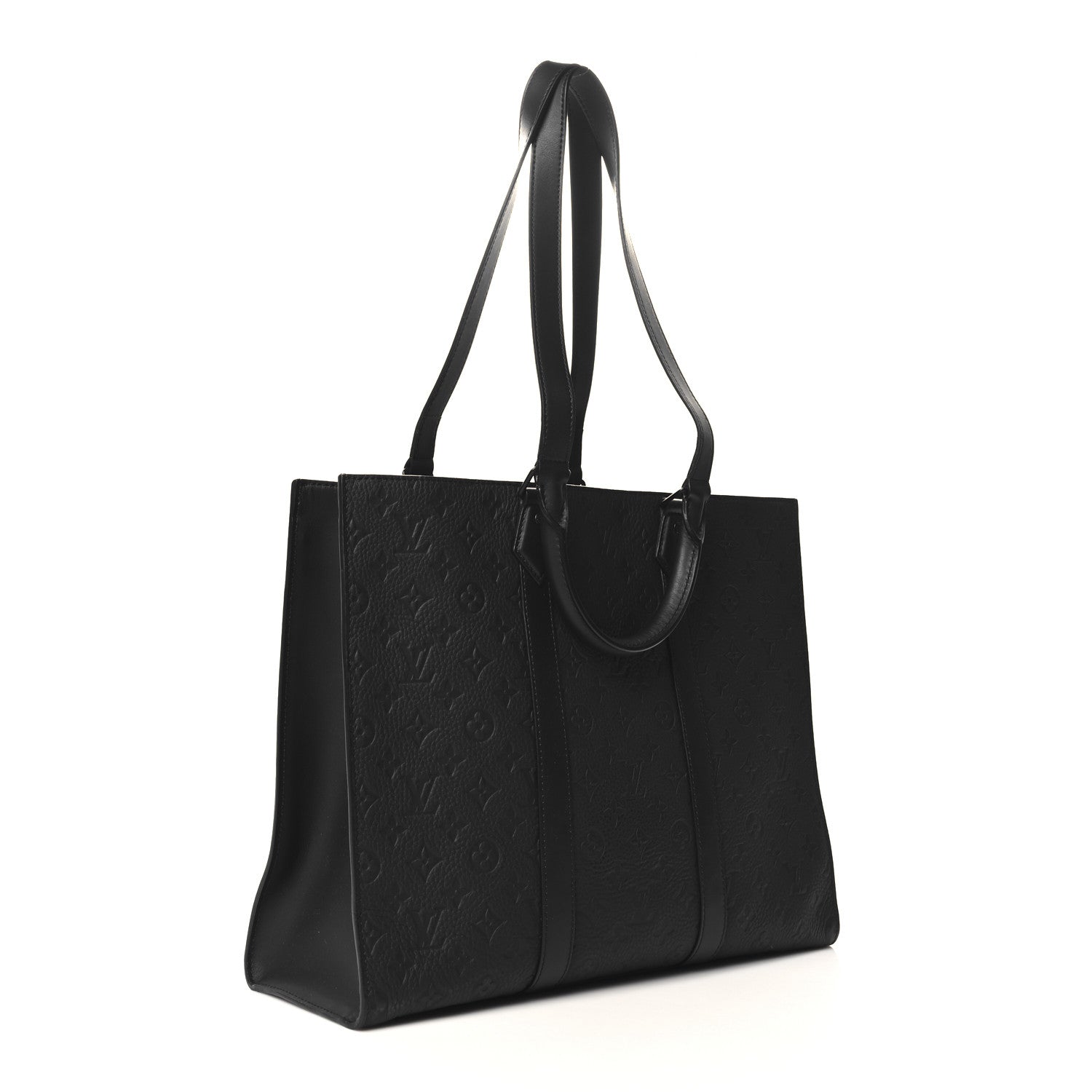 Louis Vuitton Taurillon Monogram Sac Plat 24H Black 3 of 10
