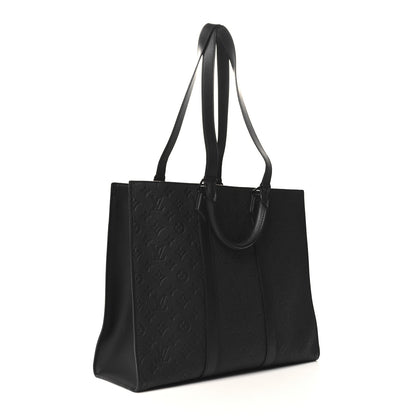 Louis Vuitton Taurillon Monogram Sac Plat 24H Black 3 of 10