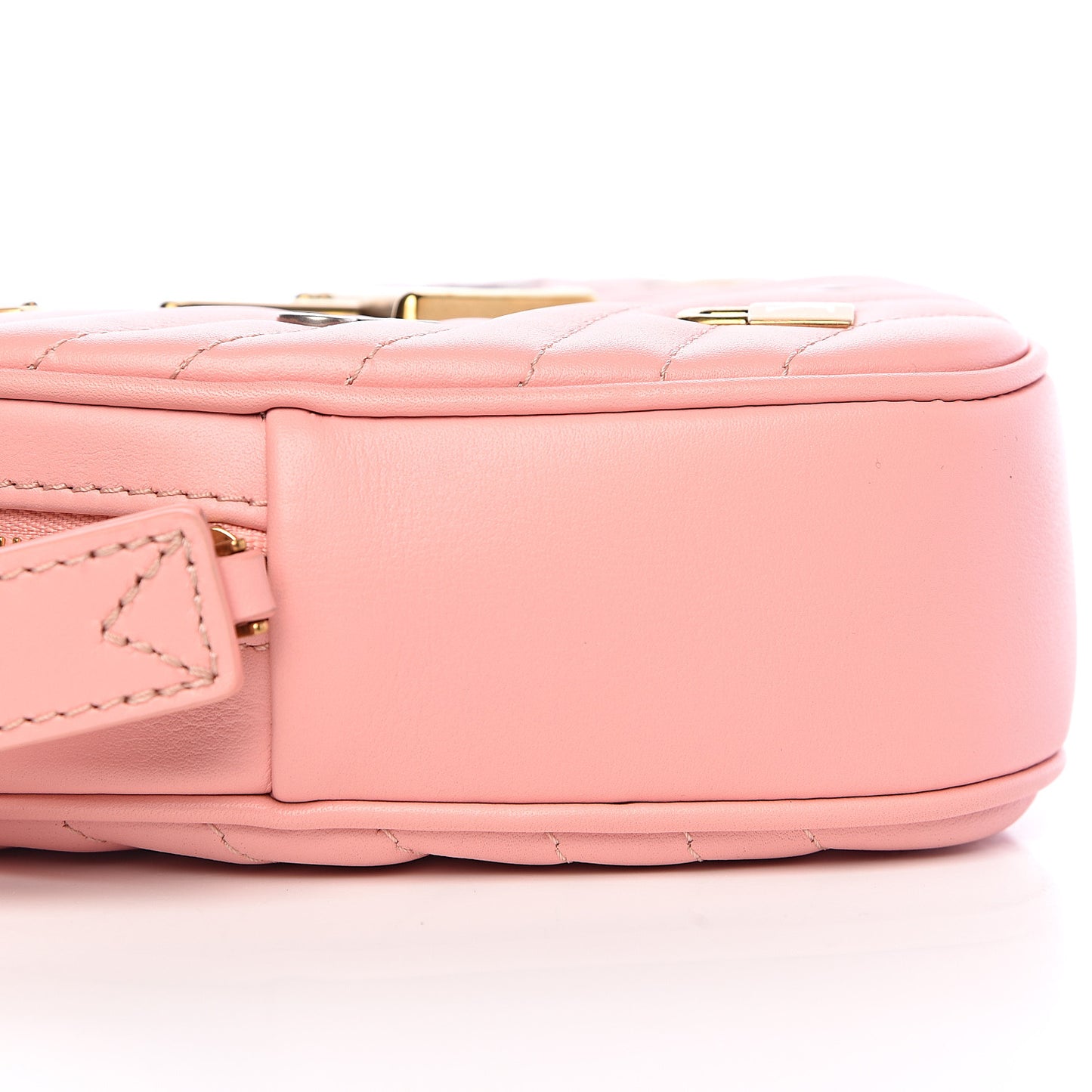 Calfskin Embellished New Wave Love Lock Heart Bag Rose Pomettes
