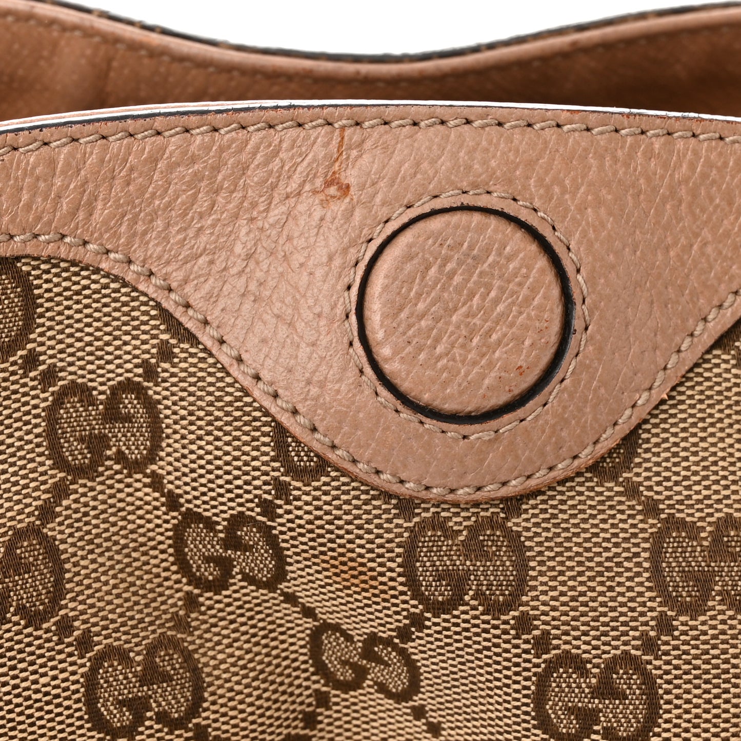 Monogram Medium Bree Foldover Tote Beige Soft Pink