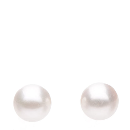Mikimoto 18K Yellow Gold Akoya Pearl 7-7.5mm Stud Earrings 1 of 4