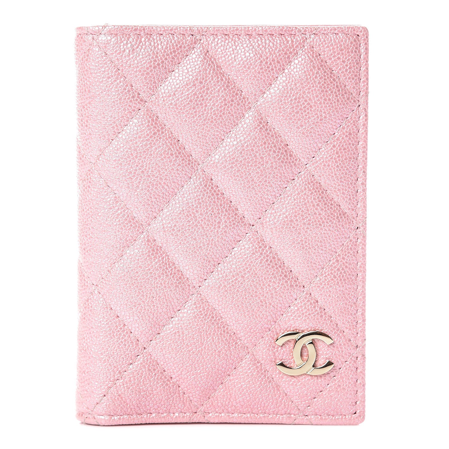 Chanel Iridescent Caviar Quilted Card Holder Wallet Rose Pink 1 of 10