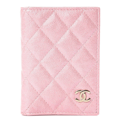 Chanel Iridescent Caviar Quilted Card Holder Wallet Rose Pink 1 of 10