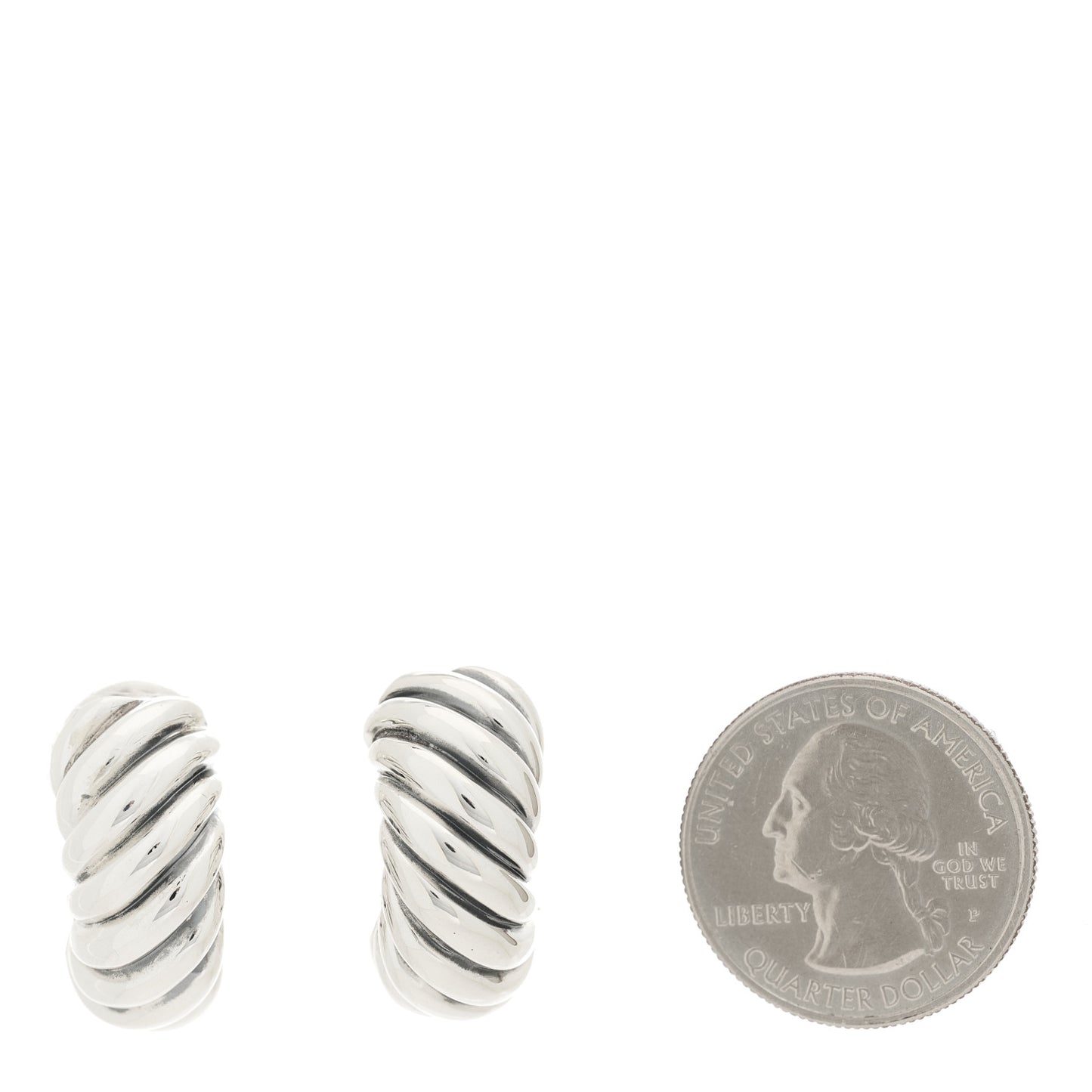 Sterling Silver Cable Hoop Earrings