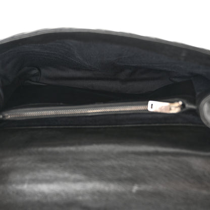 Saint Laurent Sheepskin Matelasse Chevron Monogram Large College Satchel Black 5 of 10