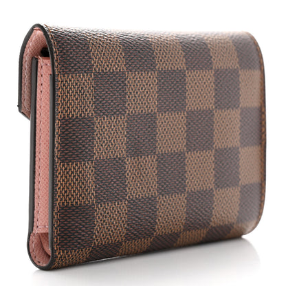 Louis Vuitton Damier Ebene Victorine Wallet Rose Ballerine 3 of 6