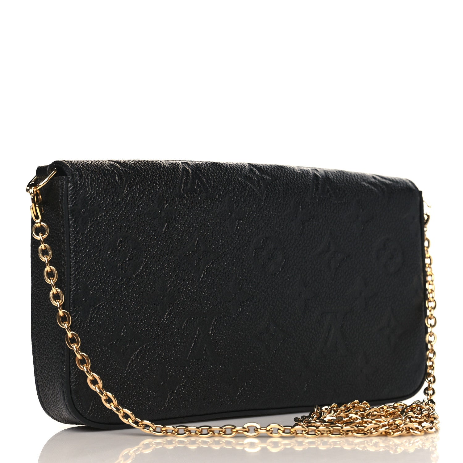 Louis Vuitton Empreinte Pochette Felicie Chain Wallet Black 4 of 11