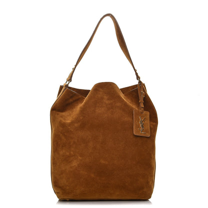 Saint Laurent Suede Studded Bucket Bag Light Ocre 1 of 12