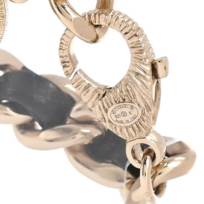 Chanel Lambskin Crystal Pearl CC Heart Choker Gold Black 4 of 5