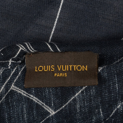 Louis Vuitton Cotton Linen Victory Boat Stole Navy 5 of 5