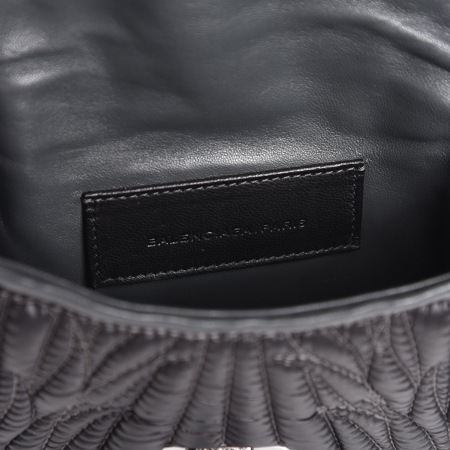 Balenciaga Nylon Quilted Matelasse Shoulder Bag Black 6 of 7