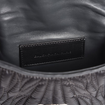 Balenciaga Nylon Quilted Matelasse Shoulder Bag Black 6 of 7