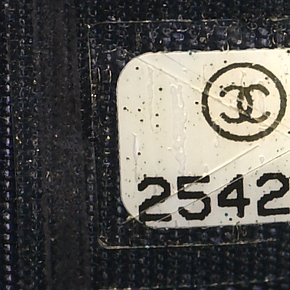 Chanel Caviar Quilted CC Filigree Wallet On Chain WOC Navy 8 of 10