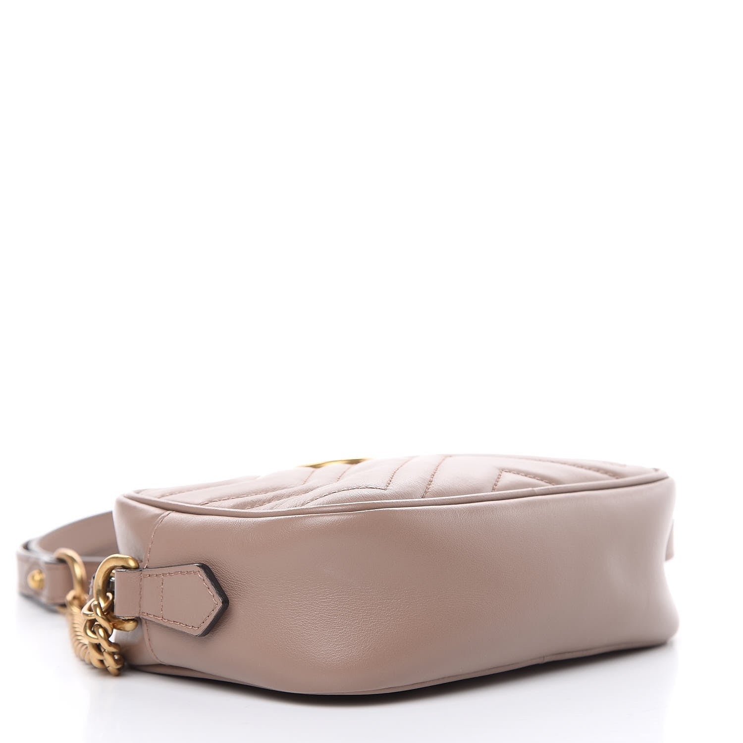 Gucci Calfskin Matelasse Mini GG Marmont Chain Shoulder Bag Porcelain Rose 4 of 15