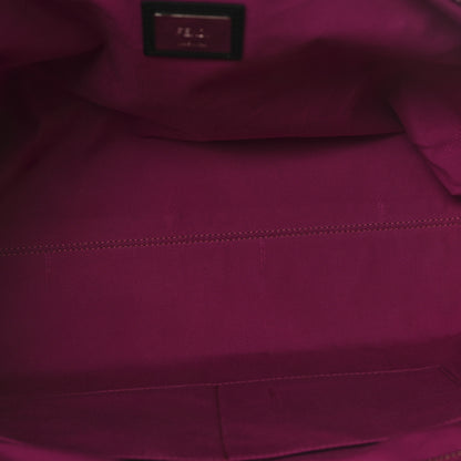 Fendi Vitello Elite Cuoio Monster Buggies Medium Roll Tote Carbone Black Multicolor Magenta 5 of 11