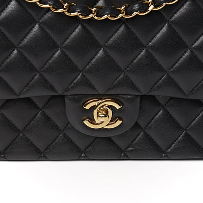 Chanel Lambskin Quilted Medium Double Flap Black 12 of 12