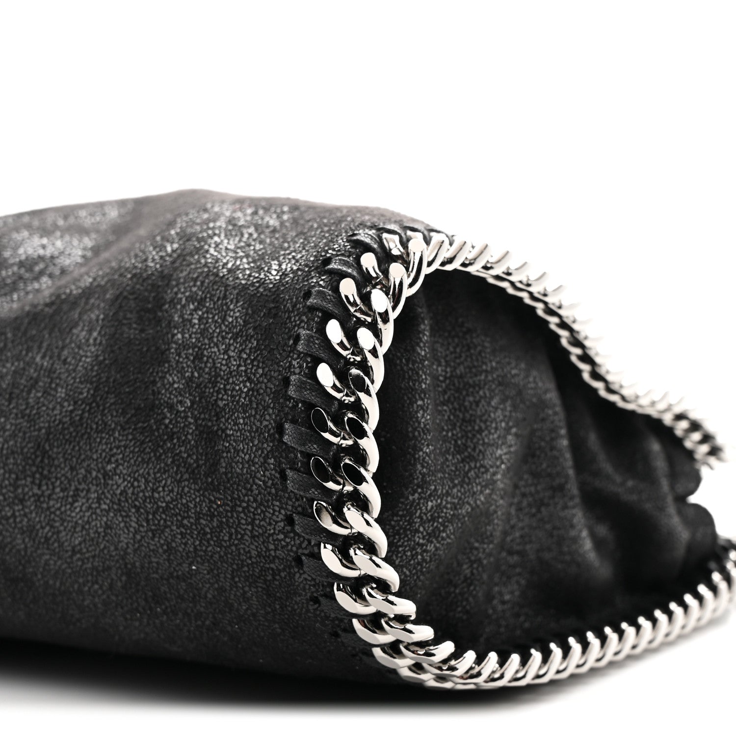 Stella McCartney Shaggy Deer Mini Falabella Fold Over Tote Black 9 of 9