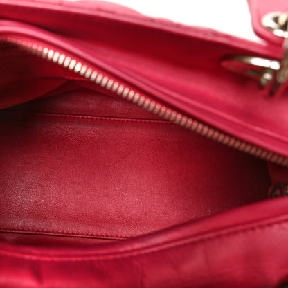 Christian Dior Lambskin Cannage Medium Pearl Lady Dior Dark Pink 5 of 11