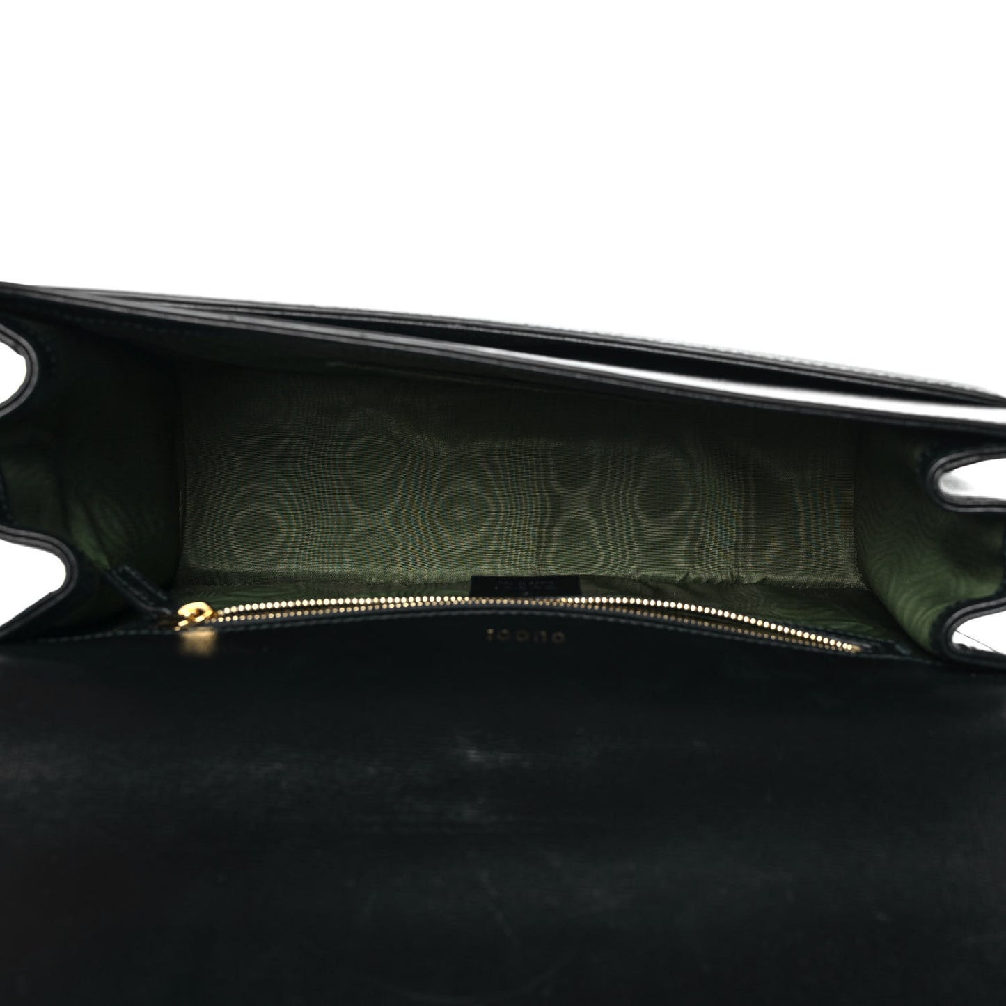 Textured Calfskin Medium Torchon GG Ring Shoulder Bag Black