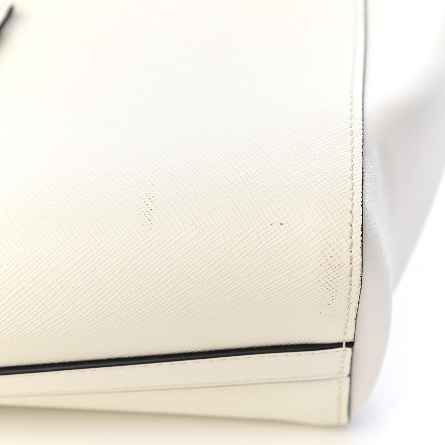 Prada Saffiano Soft Calfskin Zippered Tote White 10 of 11