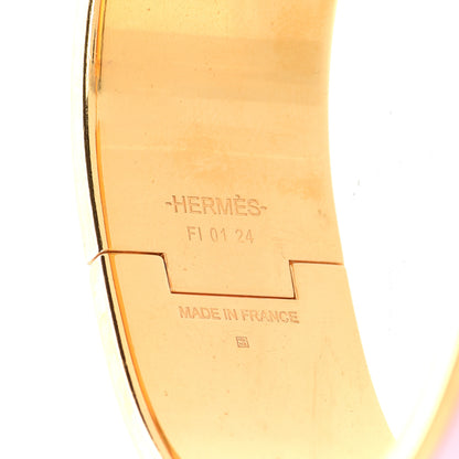 Hermes Enamel Wide Clic Clac H Bracelet PM Rose Dragee 4 of 7