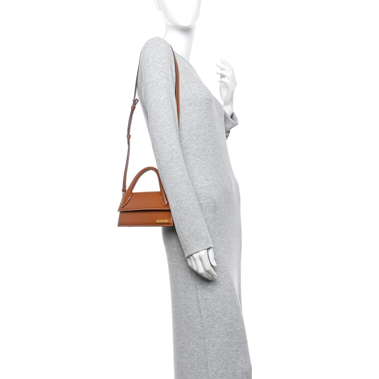 Jacquemus Smooth Calfskin Le Chiquito Long Light Brown 2 of 11