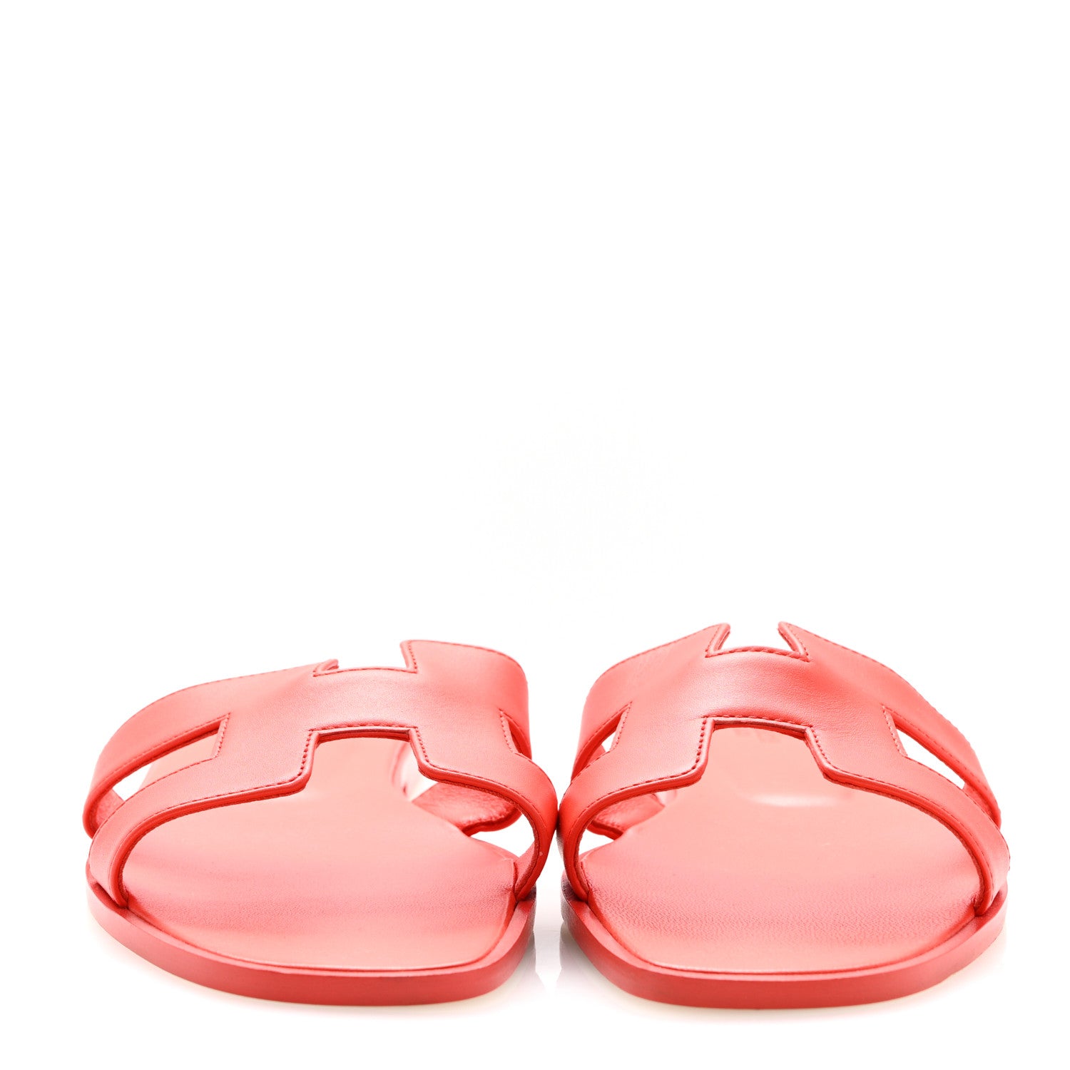 Hermes Box Calfskin Oran Sandals 40 Rouge Jaipur 3 of 9