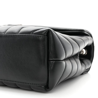 Saint Laurent Calfskin Y Quilted Monogram Small Loulou Chain Satchel Black 10 of 12