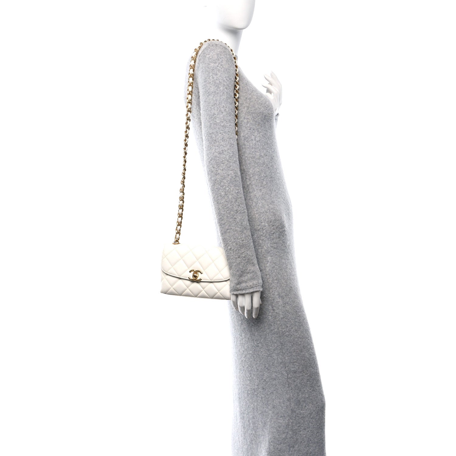 Chanel Caviar Quilted Small Flap White 2 of 17